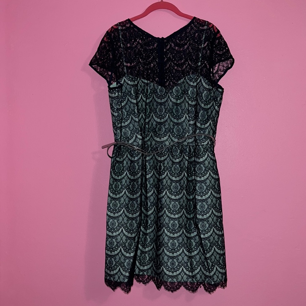NWT Danny & Nicole navy and mint dress size 18